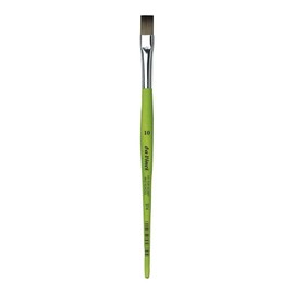 da Vinci Student Series 374 Fit for School and Hobby Paint Brush, Flat Elastic Synthetic with Green Matte Handle, Size 10