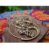 Golden spiral tree hoop earrings: beautifully decorated earrings