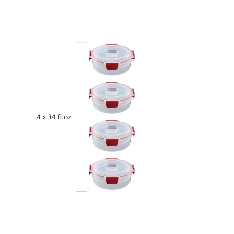 Joseph Joseph Nest Lock 8-piece Plastic BPA Free Round Food