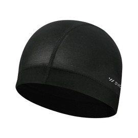 SWAVE Swim Cap Unisex Mesh Swim Cap for Training Practice (Basic Mesh (Black))