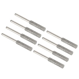 PATIKIL 4.8mm Diamond Chain Saw Sharpener 8 Pcs Sharpener for Sharpening Stone Polishing File Tool Silver