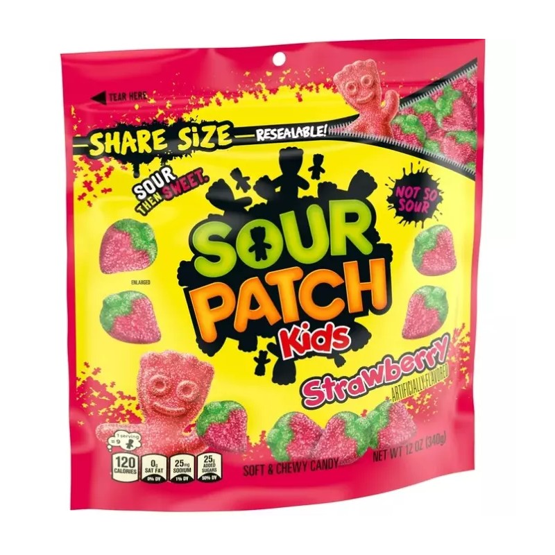 SOUR PATCH KIDS Soft & Chewy Candy, Share Size, 12