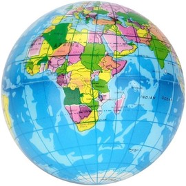 1Pc Blue Squishy Squeeze World Map Globe Palm Ball Slow Rising Stress Relief Ball for Birthday Xmas Gifts Xmas Stocking Fillers Party Bag Gifts (7.6CM)