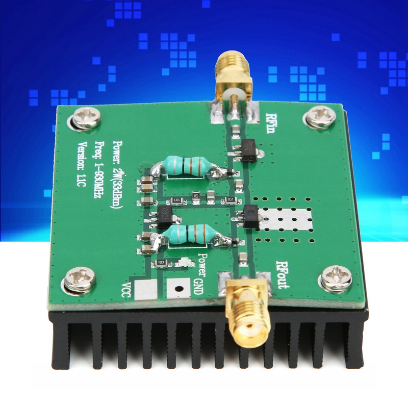 12V DC RF Power Wideband Amplifier Amplification Module 1-930MHz Working