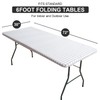 Spotjoy Rectangle Table Cloth, Elastic Fitted Flannel Backed Plastic Table