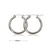 18k White Gold Silver plated huggie hoop 10mm sleeper earrings