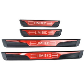 DREOOCAR Door Sill Protectors, Door sill Scratch Protection for Car Trim Limited, Entry Guards Door sill Protector (Width 1.97" Red,4PC)