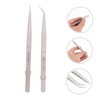 FOMIYES 2pcs Diamond Jewelry Pointy Precision Pointed Tip Bead Tong