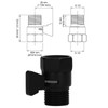 Brass Water Valve Diverter Valve Black Brass Shut Off Valve