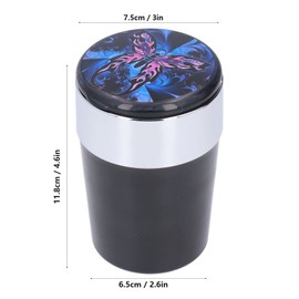 RVSWIHFA Car Ashtray Smokeless Cylinder Cup Holder Blue Ashtray Cup Holder with Double Smoke Hole for Most Car, Travel, Home, Office