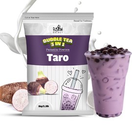 Fusion Select 2.2lb Taro Milk Tea Powder - Instant 3-in-1 Drink Mix with Cream & Sugar for Hot or Cold Blends or Frappes