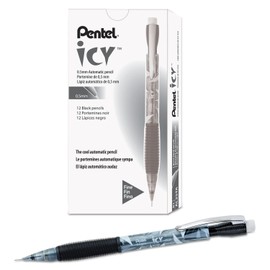 Pentel AL25TA Icy Mechanical Pencil, .5mm, Trans Smoke, Dozen