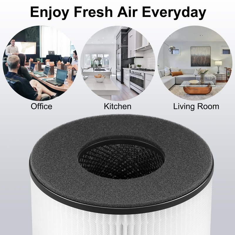 3 Pack BS-03 H13 True HEPA Replacement Filter for PARTU