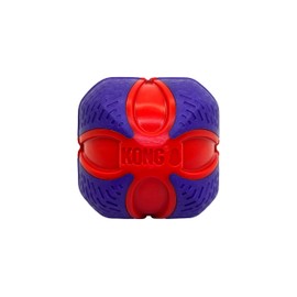 KONG Duets Duos Bouncy Dual Color Squeaky Toy fot Dogs (Ball, Medium)