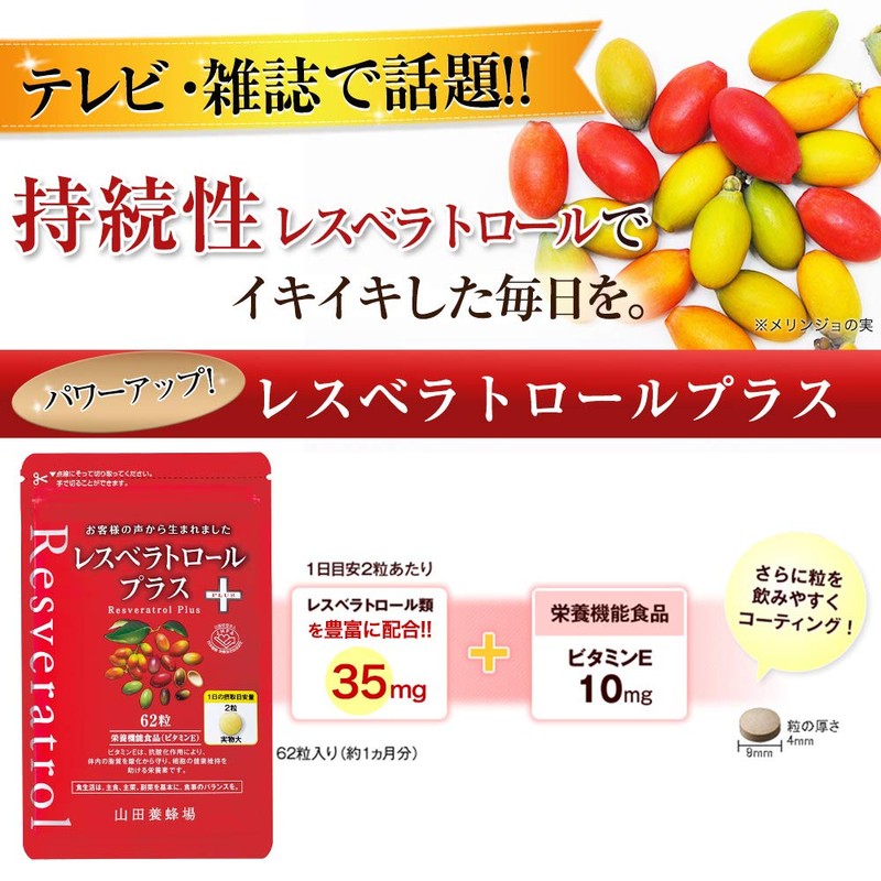 Yamada Beekeeping Lesveratrol Plus 62 Grain Bags