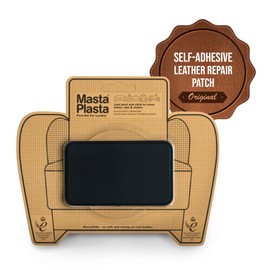 Toppa autoadesiva per riparazioni in pelle MastaPlasta Premium - NERO 10cm x 6cm. Il tuo kit di riparazione istantaneo per divani, sedili auto, borse, giacche e fai da te