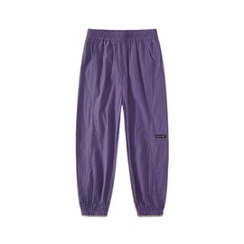 Kids Lightweight Pants Quick Dry Thin Active Outdoor Joggers for Boys or Girls (Purple, 11-12 Years)