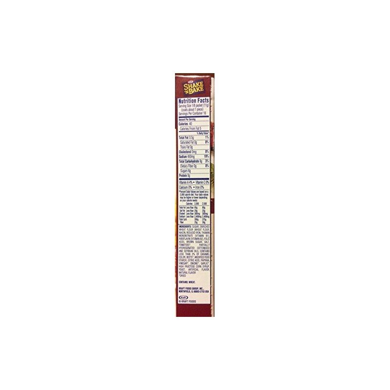 Shake 'N Bake BBQ GLAZE Seasoned Coating Mix 7oz. (4
