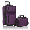 U.S. Traveler Rio Lightweight Softside Rolling Carry-on Suitcase, 2-Wheel Set,