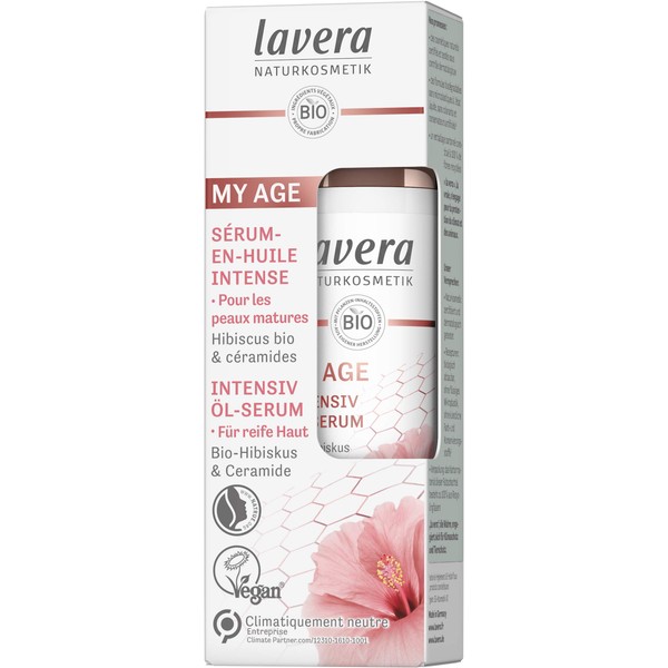 lavera My Age Intense Oil Serum - Natural Cosmetics - Vegan - Certified - Organic Hibiscus & Vegetable Ceramides - 30ml