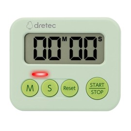 Dretec 3 Lamp Timer, Kitchen Timer, Silent, Glowing, Light, Simple, Study, Kids, Cute, Powerful Magnet, Loud Volume, Stylish, Digital Timer, Learning, Green