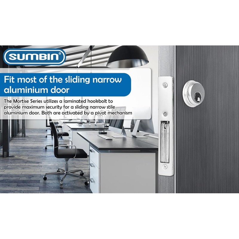 SUMBIN Storefront Door Mortise Lock Deadbolt & Cylinder Combo, in