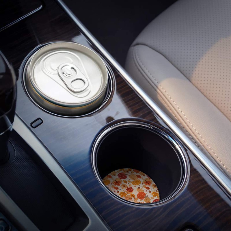 2 Pack Car Coasters for Cup Holder Absorbent Ceramic Drinks