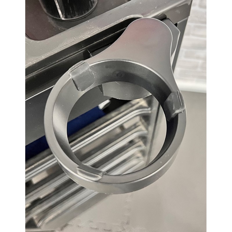 Vic+ Wall Mounted Hairdryer Holder, robust and rotatable black dryer