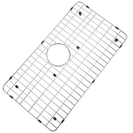 Kitchen Sink Grid and Sink Protectors, Stainless Steel Sink Grids for Bottom of Kitchen Sinks, 26" x 14" with Rear Drain for Single Bowl Sinks