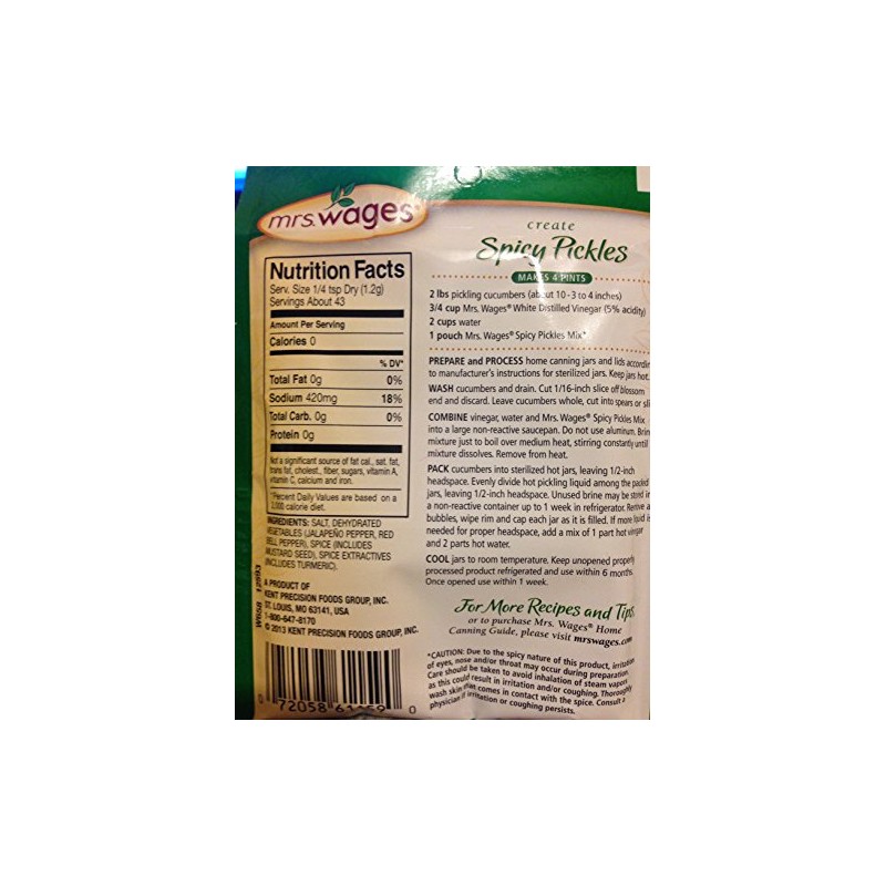 Precision Foods Mrs Wages Medium Spicy Pickle Mix
