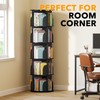 SpaceAid 5 Tier Rotating Bookshelf Tower, Spinning Bookcase Lazy Susan,