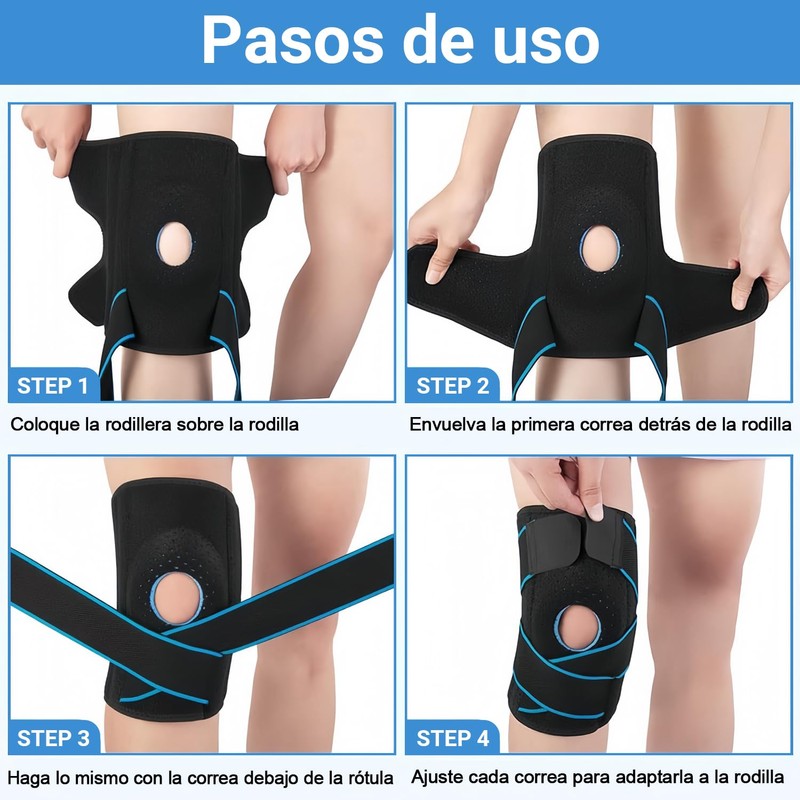 2 Piezas Rodilleras Deportivas El?sticas Ajustables