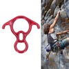 Descender Gear Aluminium Alloy 40KN Pulling Force Ox Horn Shaped