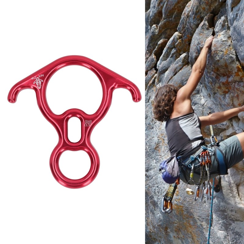 Descender Gear Aluminium Alloy 40KN Pulling Force Ox Horn Shaped