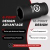 BILITOOLS 3/4" Drive Deep Impact Socket,33mm Socket Metric, 6-Point Axle