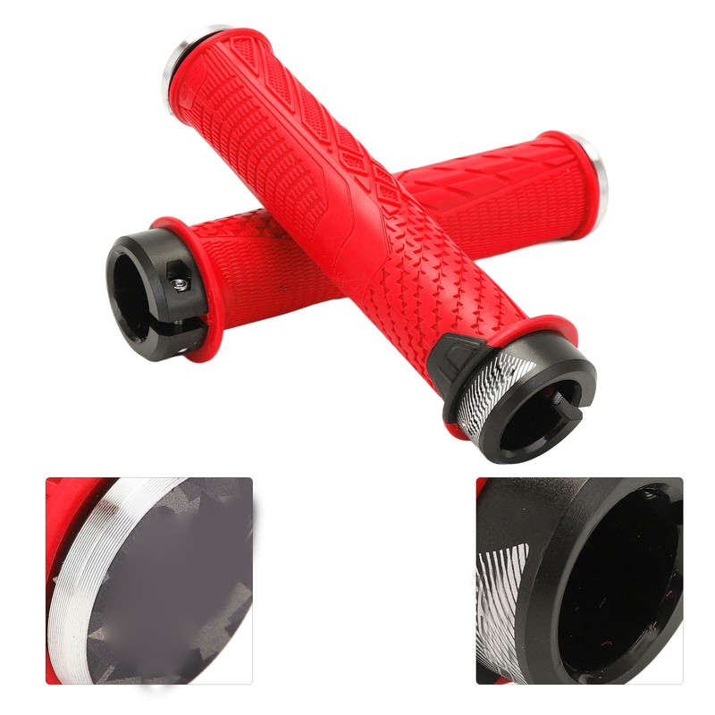 2pcs/set Bike Handlebar Grip Anti Slip Texture Durable Bicycle Handlebar
