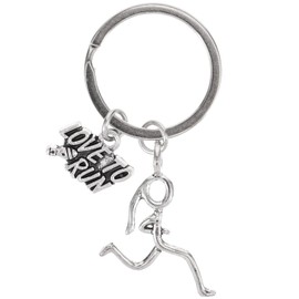 LIFKOME Marathon Running Keychain Runner Keychain Running Hanging Keyring Handbag Purse Charm Marathon Runner