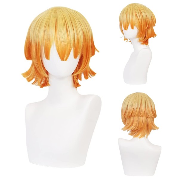 wxypreey Anime Kanroji Mitsuri Wigs Characters Green and Pink Lolita Anime Cosplay Wigs + Wig Cap