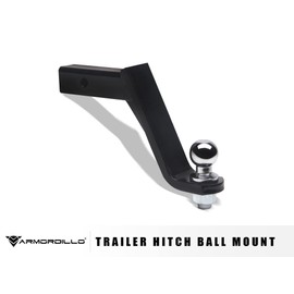 Armordillo 8719503 7-Inch Drop Loaded Ball Mount Universal Fits 2-Inch Receiver Tube Trailer Hitch