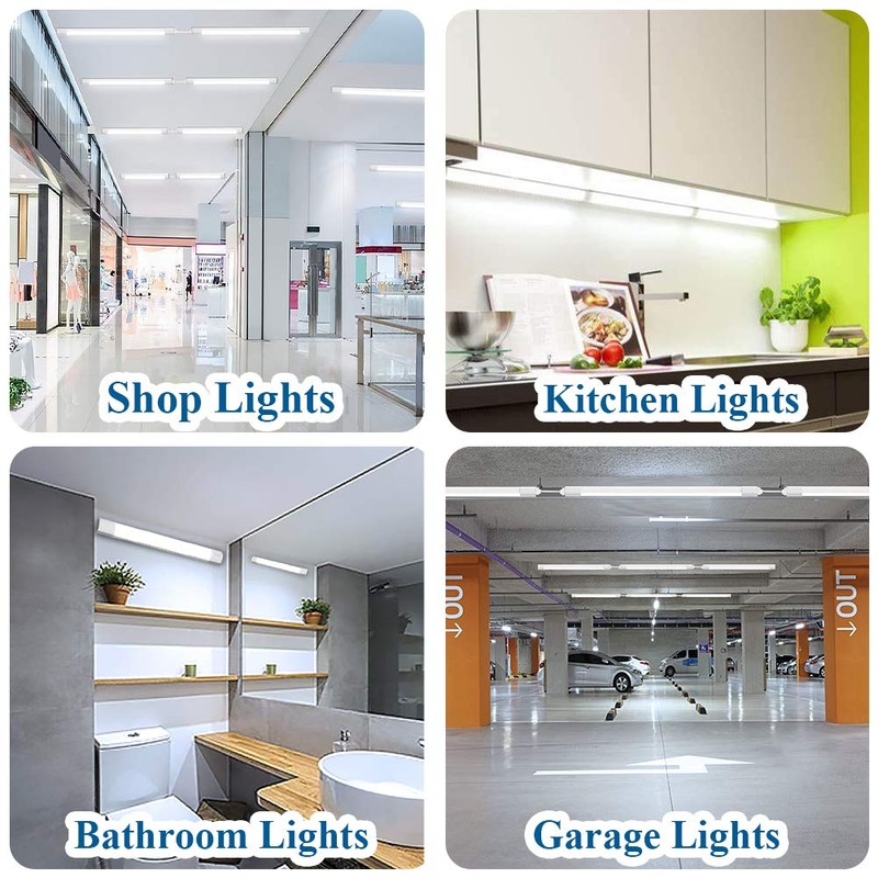 Utility LED Shop Lights Fixture 4FT 2FT with Plug Linkable,
