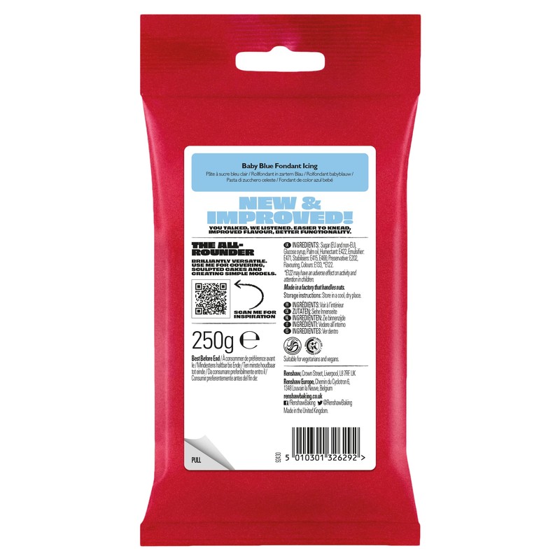 Renshaw pasta di zucchero azzurra 250gr
