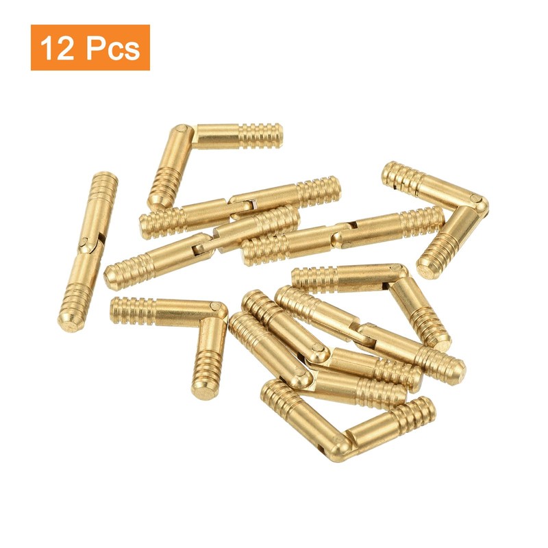 sourcing map 12Pcs Invisible Brass Barrel Hinge, 30x4mm Concealed Hinges,