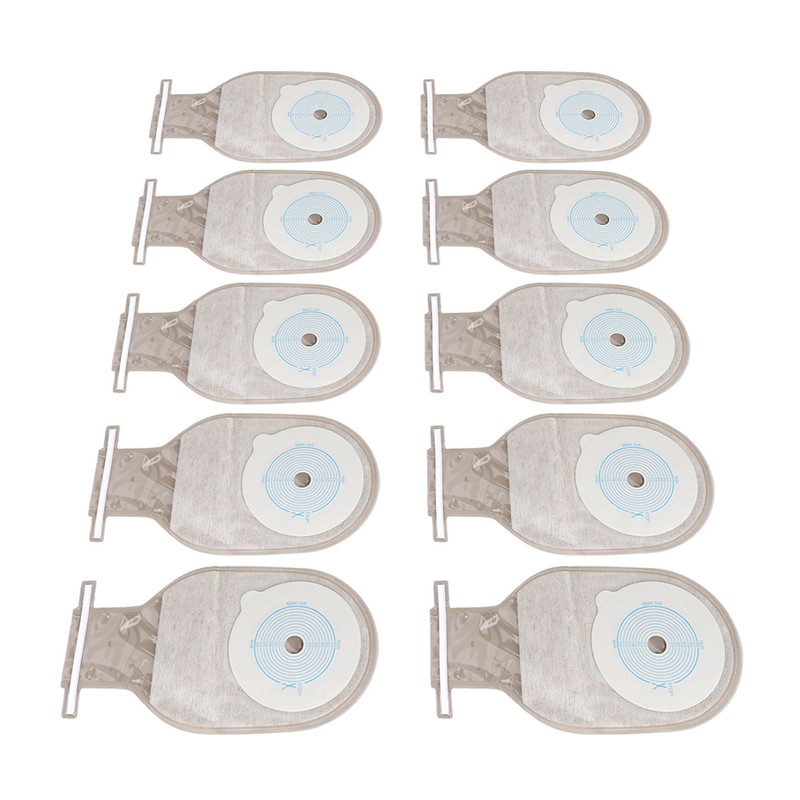 10pcs Colostomy Bag Disposable Adhesive One Piece Drainable Ostomy Pouch