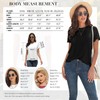 KevaMolly Basic Black T Shirts for Women UPF 50+ Short