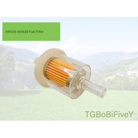 TGBoBiFiveY 2 Pack 691035 493629 Fuel Filter Universal 40 Micron 1/4 Inline For B & S 5065 5065K 5065D Kawa-saki 49019-7001 7-07061