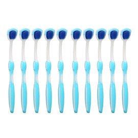 Tongue Brush, Ergonomic Design Silicone Tongue Scraper for Adults Blue
