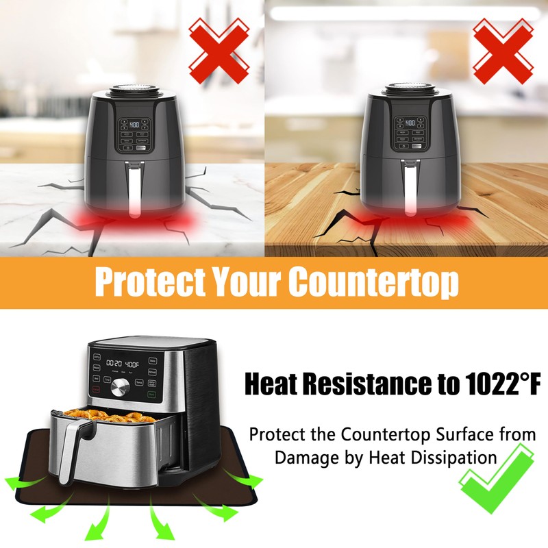Heat Resistant Mat for Air Fryer,Deep Fryer,Oven,15x18in Hot Pads for