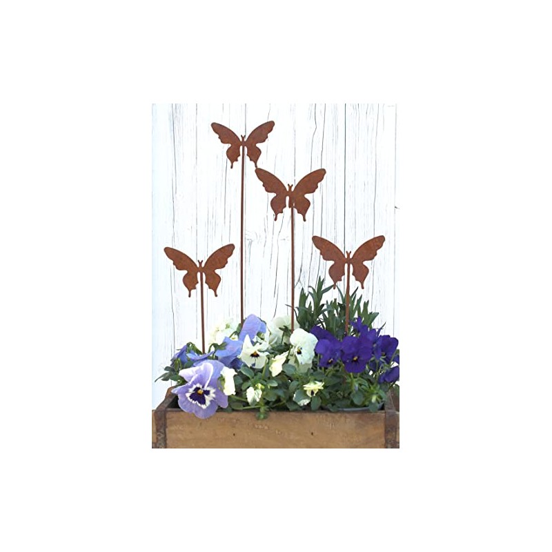 LB H&F Garden Stake, Rust Stake, Patina Rust Figure, Rust