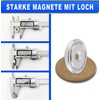 Neodymium Magnets Extra Strong, Round Magnet with Hole, 20 mm