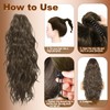 ELNX Ponytail Extensions 18 Inch Curly Ponytail Extensions Clip in